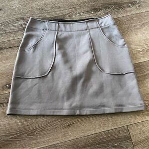 Athleta Fleece-lined Grey Scuba Mini Athletic Skirt Size Small